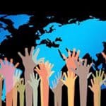 Immagine simbolo, uniti dalla rete sociale del web